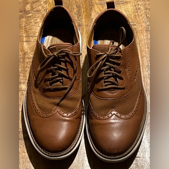 Clarks Mens Brantin Wing Brown Leather Casual Oxford Sneaker Shoes Sz 10 M - Picture 5 of 13